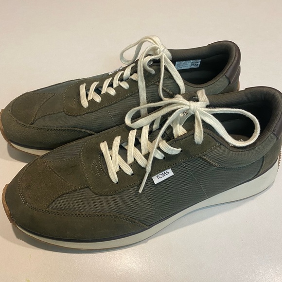 TOMS WYNDON NWOT Sneaker Jogger Waffle Green Rubber Bottom Mens Size 11.5 - Picture 5 of 16